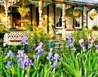Victorian Porch and Iris